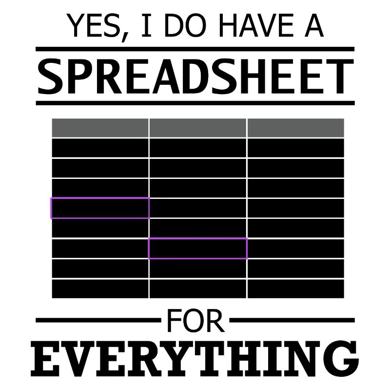 Spreadsheet Funny Statisticien Analyste de données