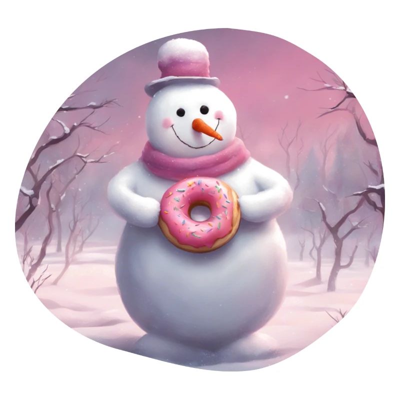 Schneemann mit Donut