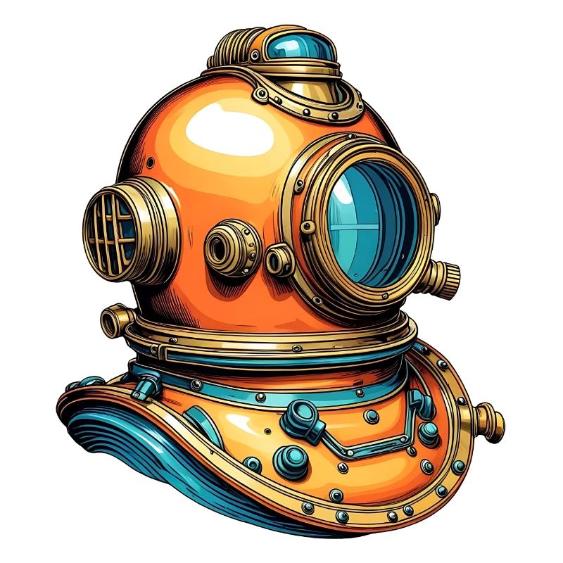 Old nostalgic diving helmet
