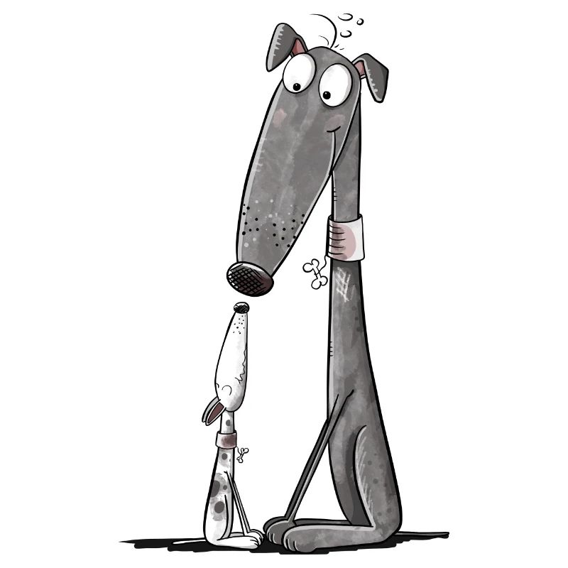 Greyhound Mamma con Cucciolo I Whippet Dog