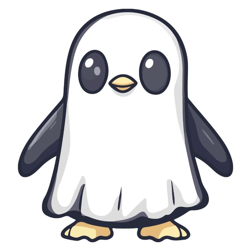 Penguin Halloween Funny Ghost