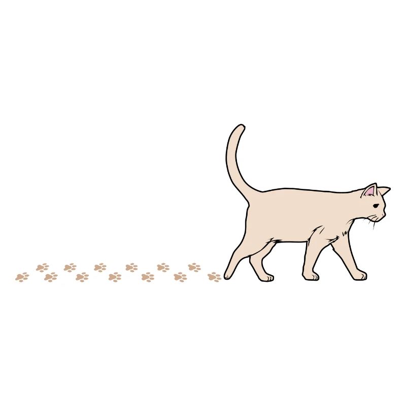 Empreintes de pattes de chat mignonnes qui se