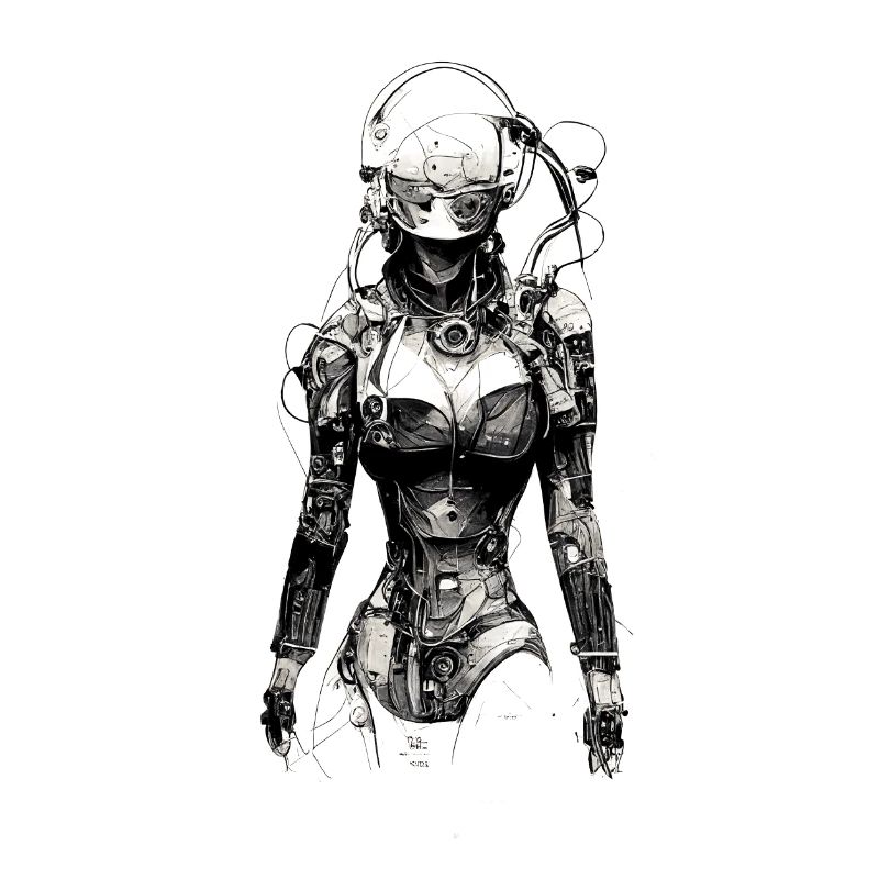 dessin technique cyborg