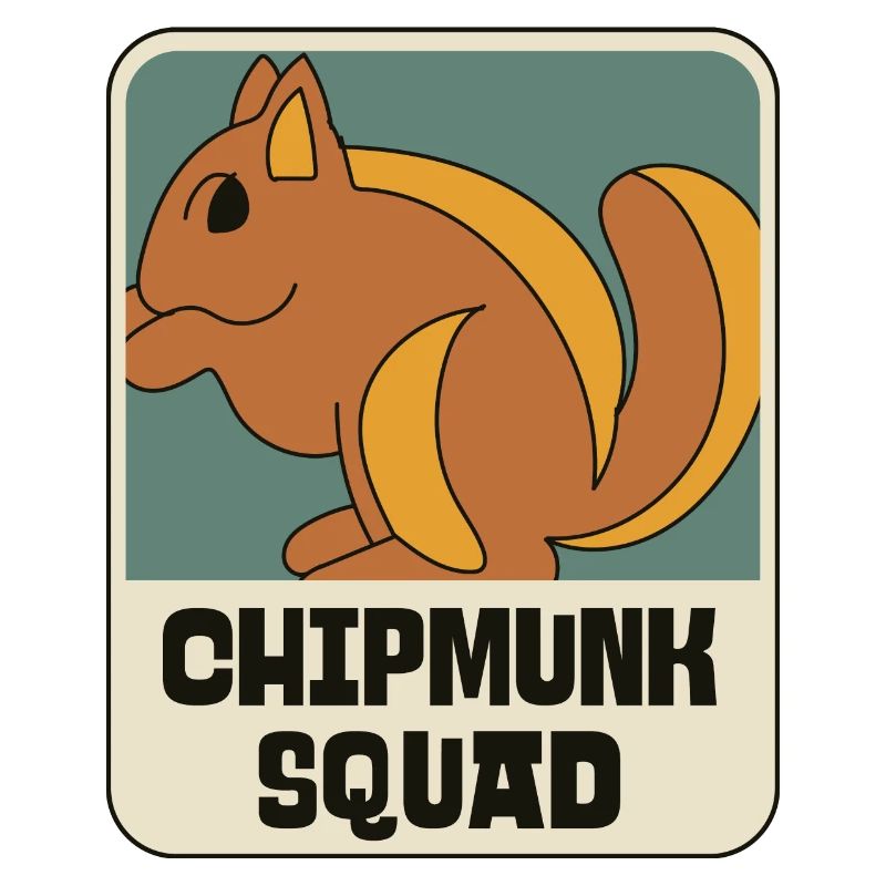Chipmunk Squad Cute Forest Animal Nature