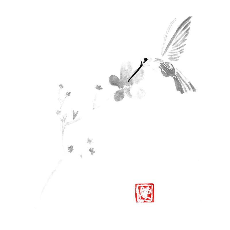 Sakura und Vogel