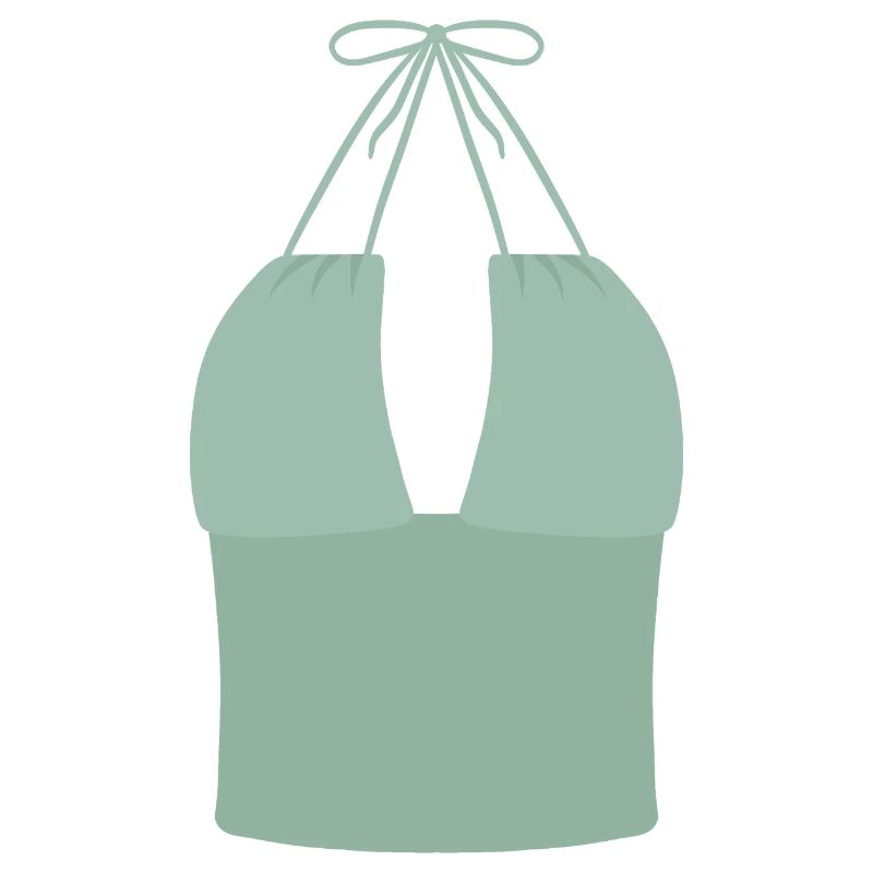 Mint Halter Bikini-Oberteil