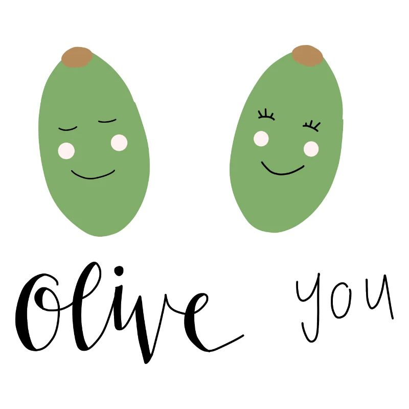 Oliven Handlettering Spruch