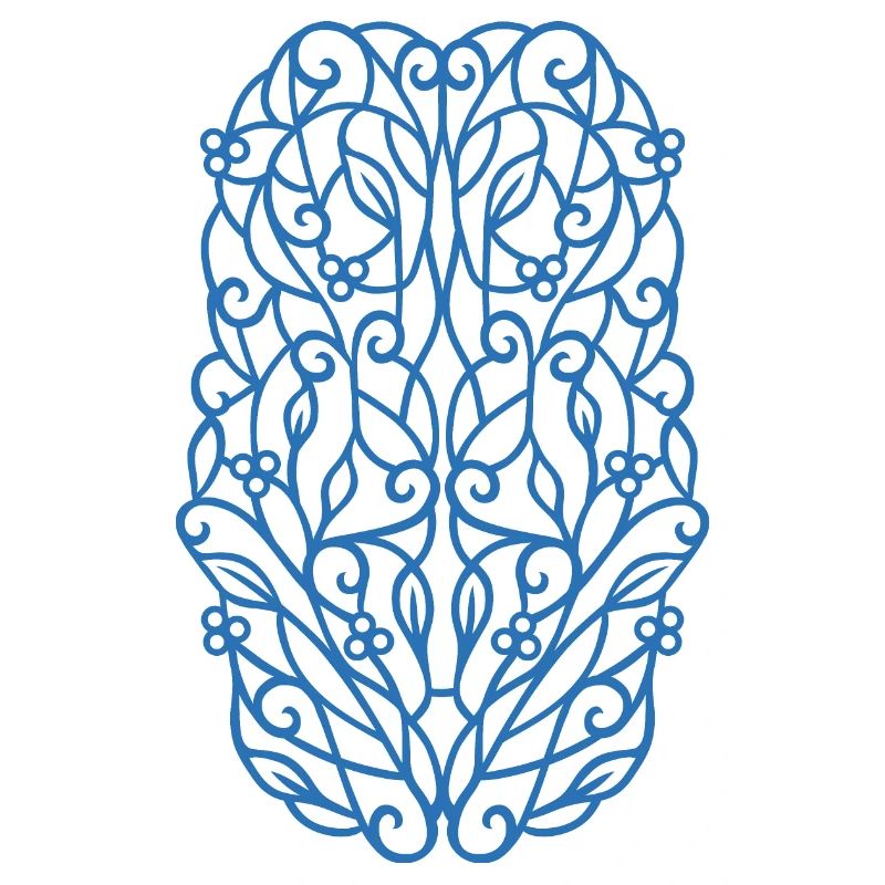 Élément décoratif élégant bleu
