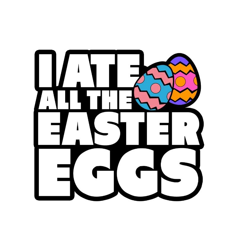 I have eaten all easter eggs gift bunny
