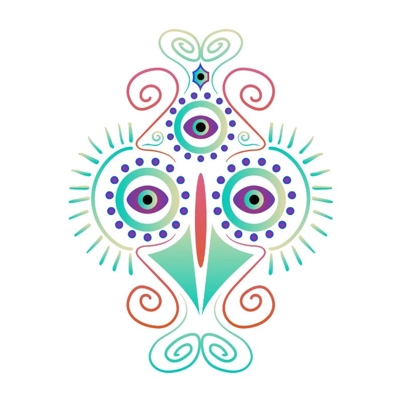 Psychedelics bird pattern gift idea