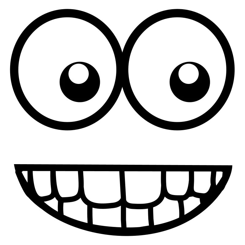 Visage comique drôle (Crazy & Cool) - Smiley