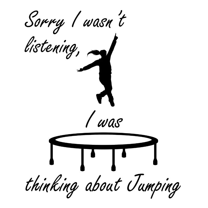 Trampoline Jumping Thinking About Jumping