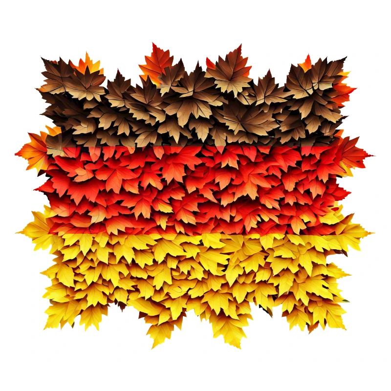 German flag autumn in Germany