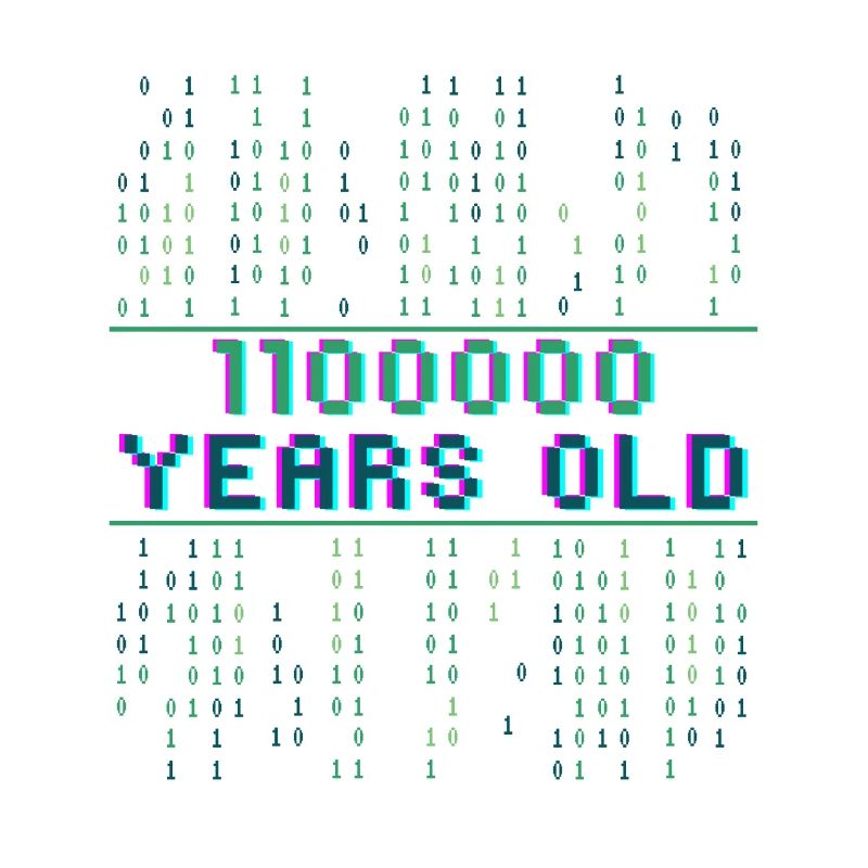 96th Birthday 96 years old Binary Code Computer Science