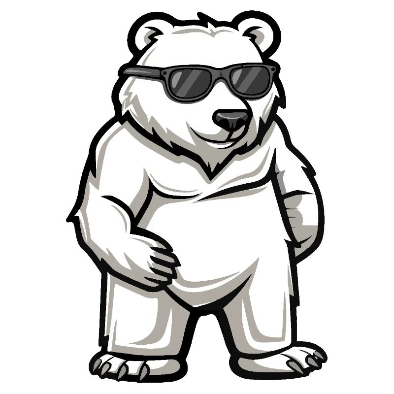 Eisbär Cool Comic