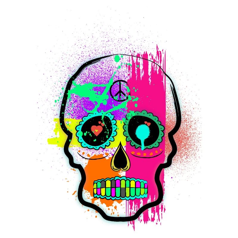 Graffiti-Schädel