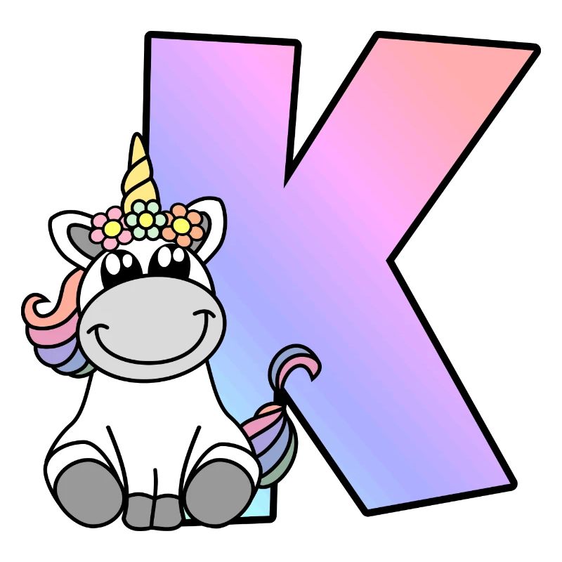 Einhorn Buchstabe K