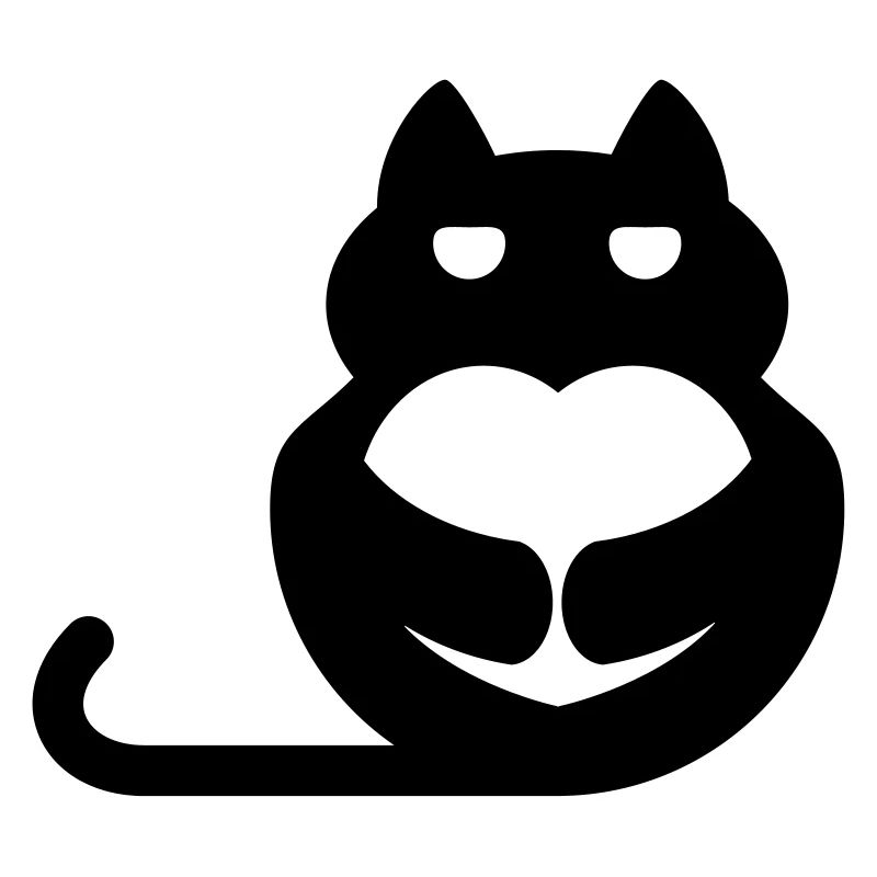Chat avec coeur