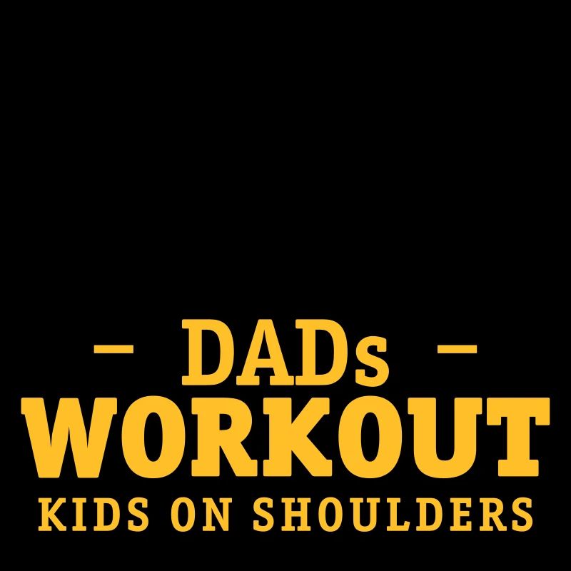 Papas workout mit Kind auf Schultern Geschenk