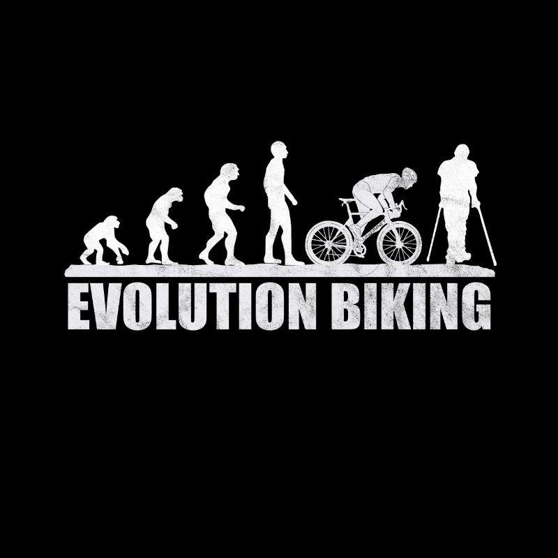 Fahrrad Evolution Radler Radfahrer