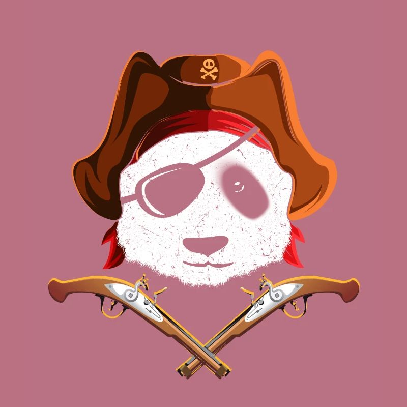 Panda Panda avec cache-oeil
