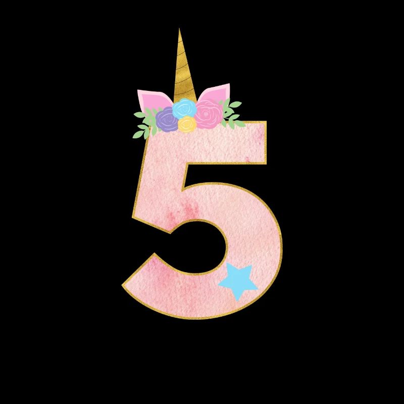 5.Geburtstag Einhorn Zahl 5 Jahre Mädchen Geschenk