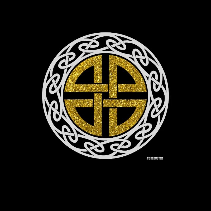 Celtic Shield Knot Thor Protective Symbol Gold