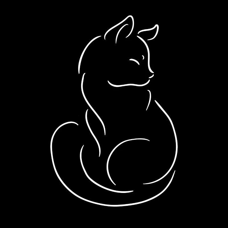 Silhouette chat cadeau propriétaire chat chat