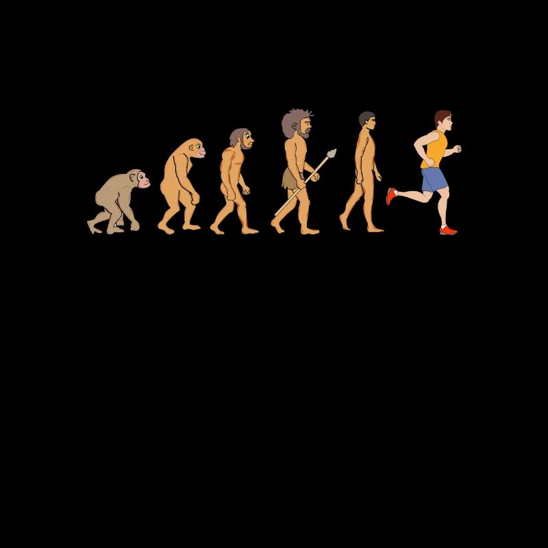 Funny Running Evolution Jogging Cardio Runner Gift
