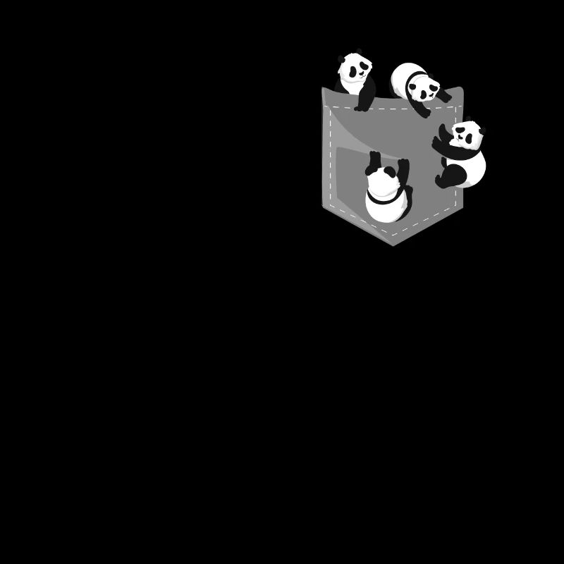 Panda dans la poche de poitrine
