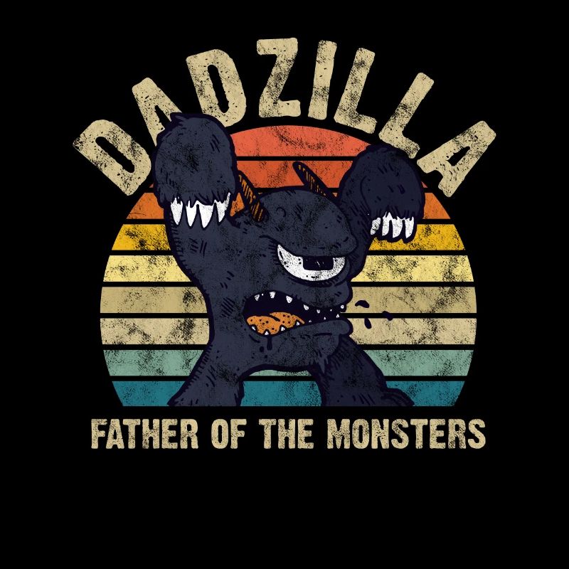 Dadzilla Monster Vater Papa Vatertag Geschenkidee