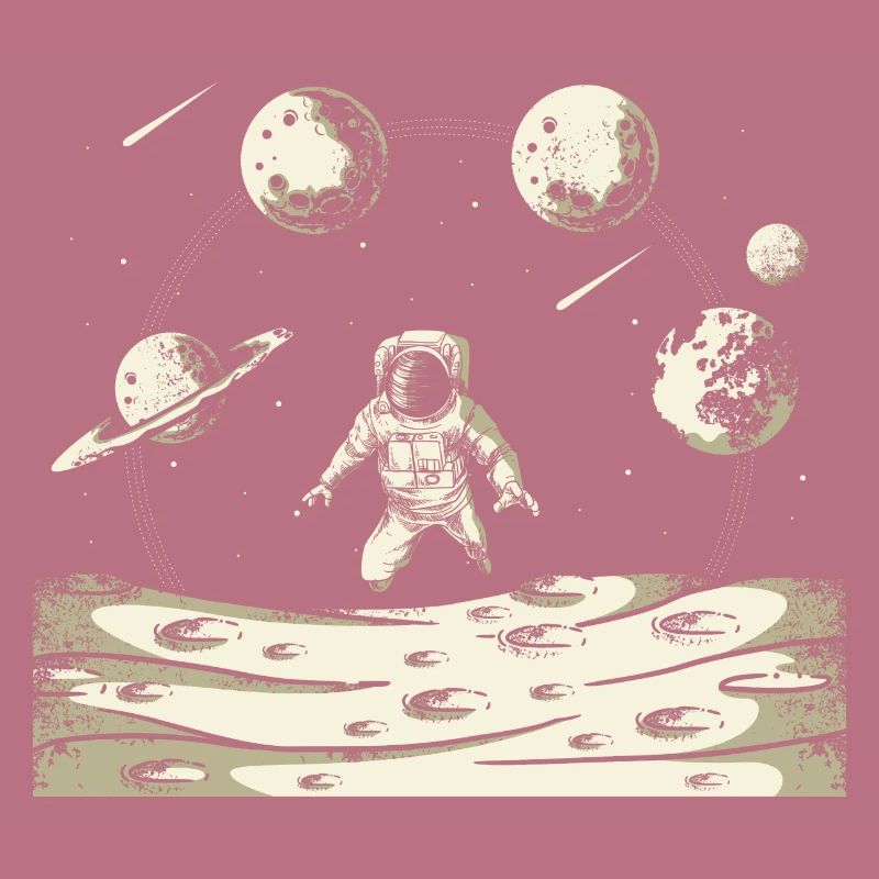 Graphique d’astronaute du système solaire