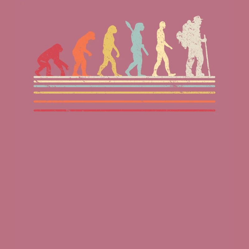 Graphique de randonnée. Conception d'évolution de style rétro pour