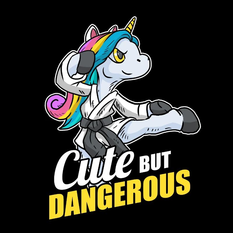 Cute But Dangerous Karate Einhorn Kampfkunst