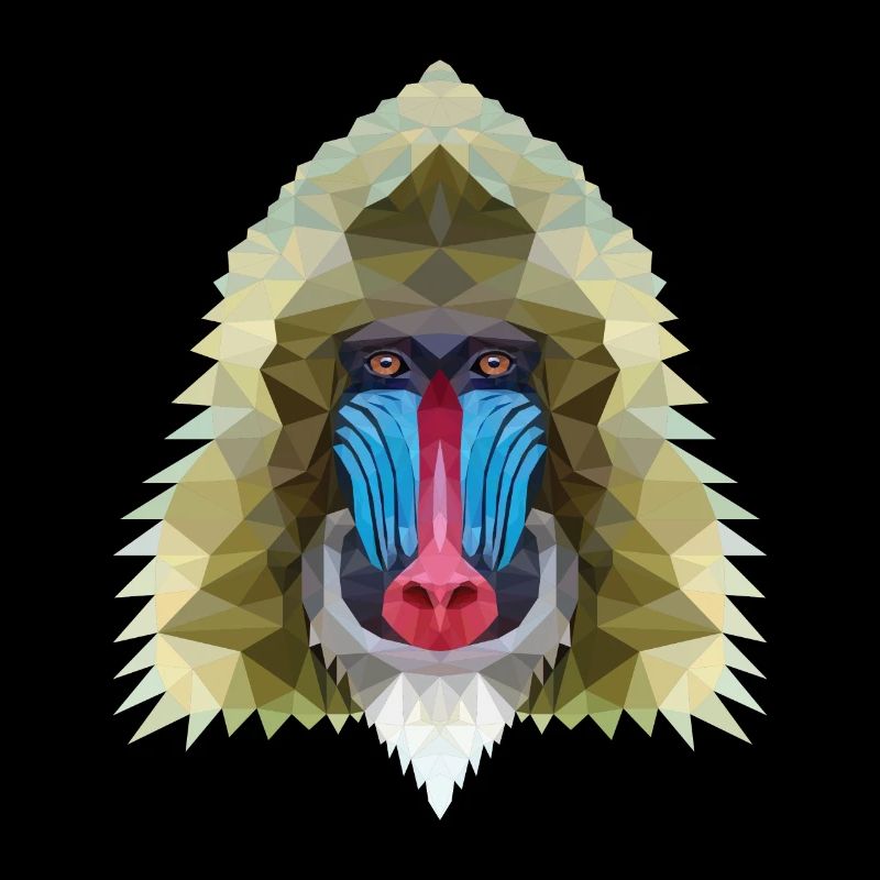 Monkey polygon design gift