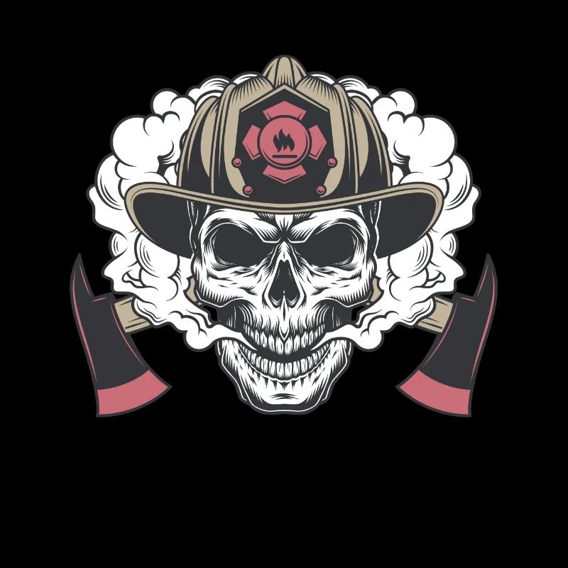 Firefighter Halloween Costume Thin Red Line Skull