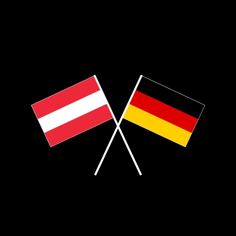 Bannière de drapeau d'amitié germano-autrichienne