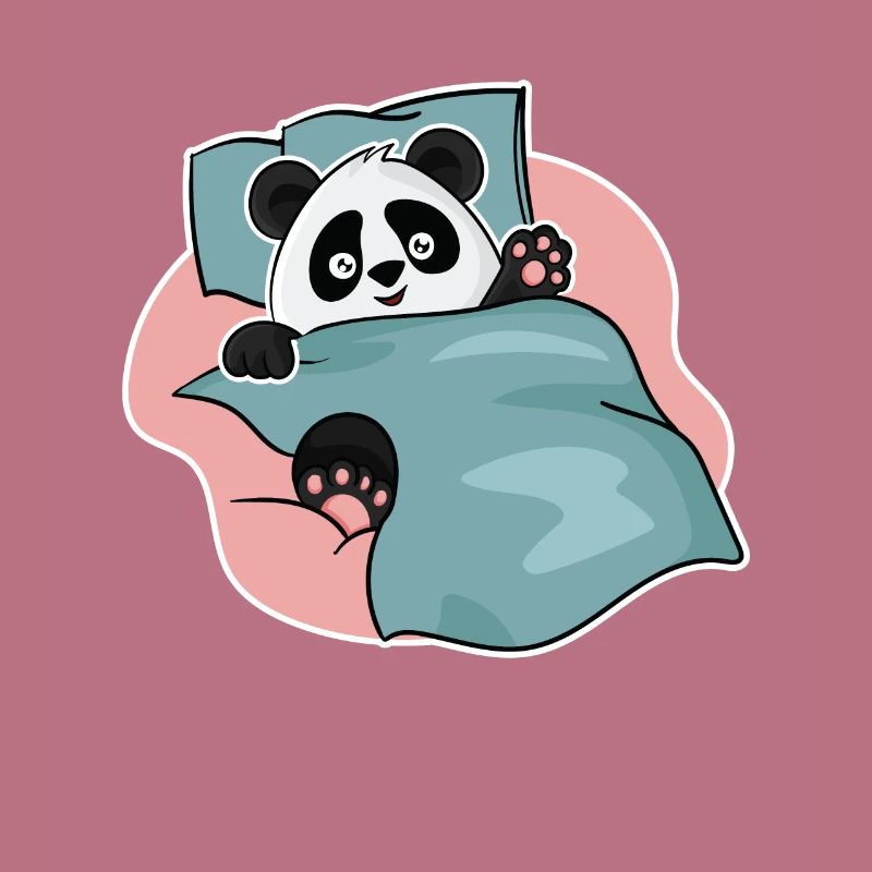 Conception de panda endormi pour les fans de panda
