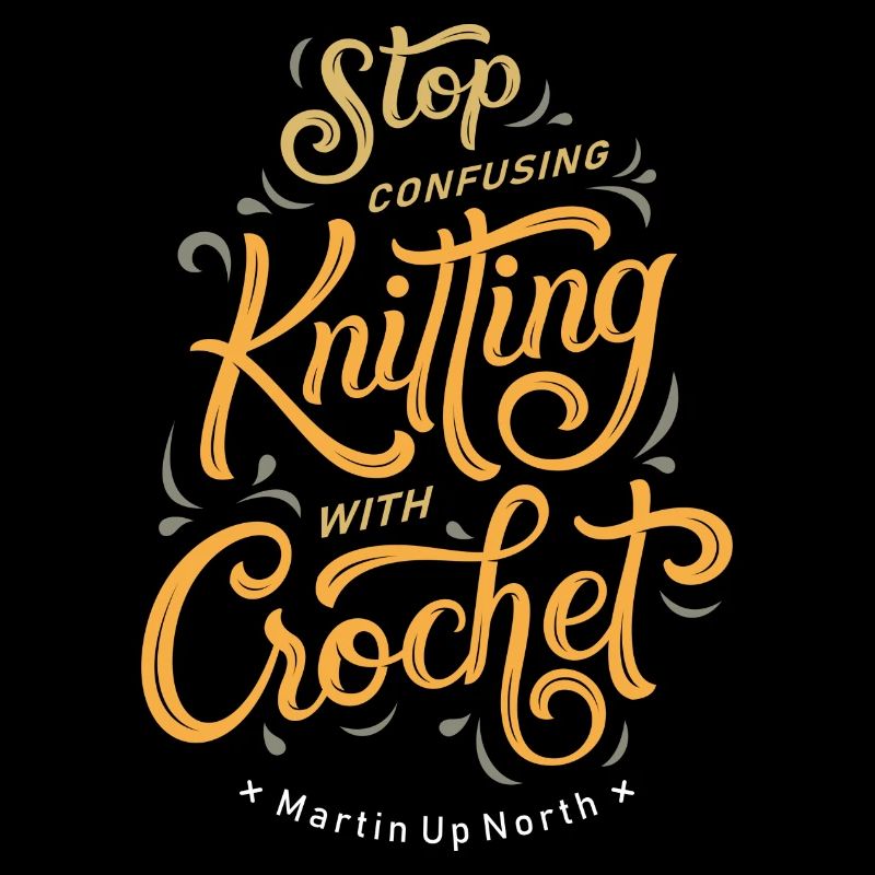 stop confusing knitting with crochet #1 / yellow