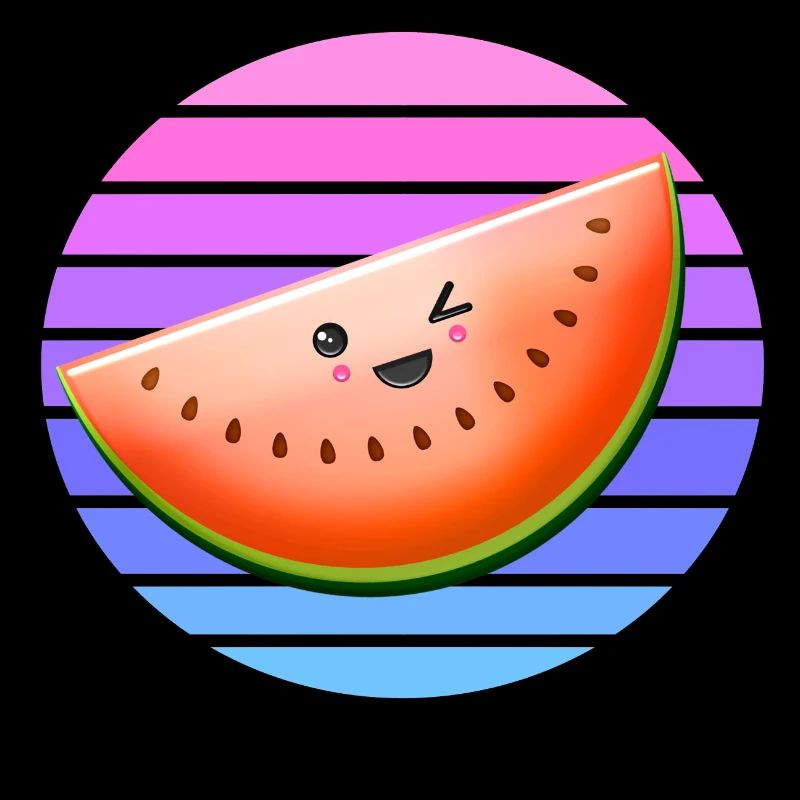 Winking melon at sunset
