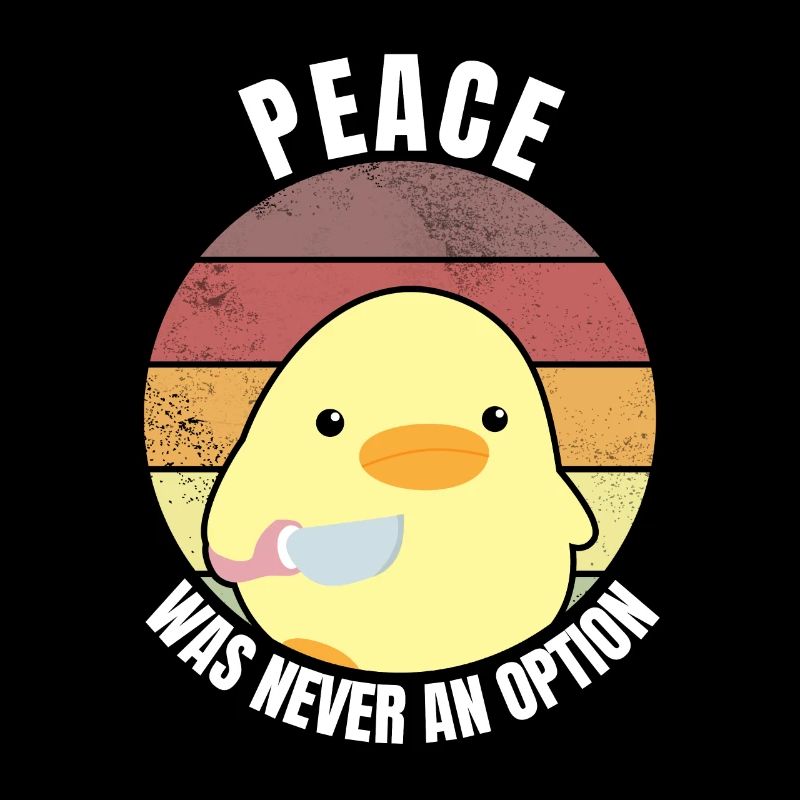 Frieden was nie eine Option Ente mit Messer Meme
