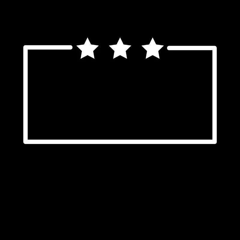 White Frame with Stars Decoration Text