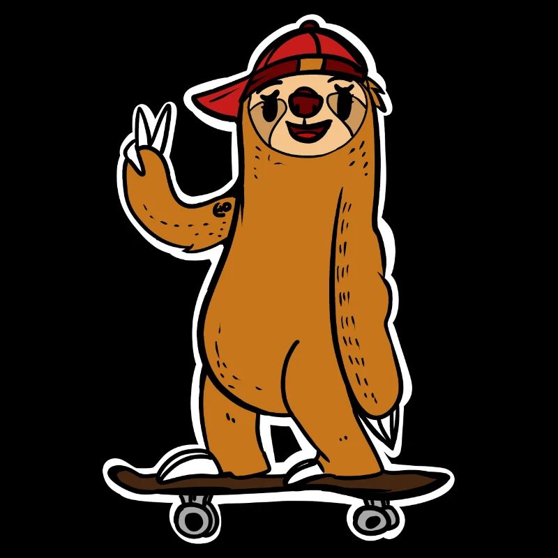 Skateboard Faultier