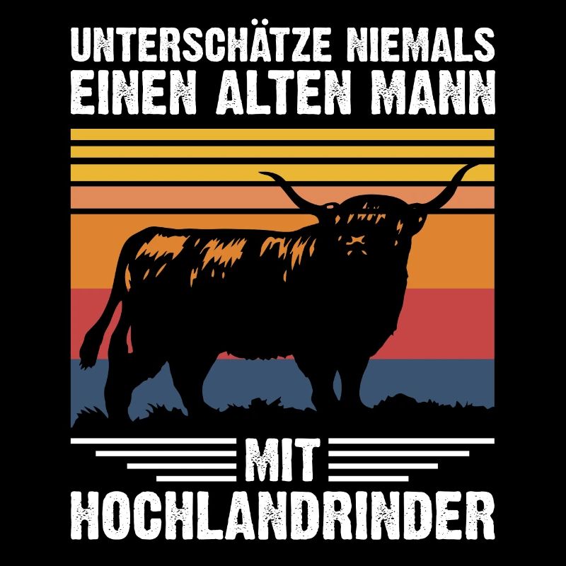 Old man | Highland Beef Retro Style