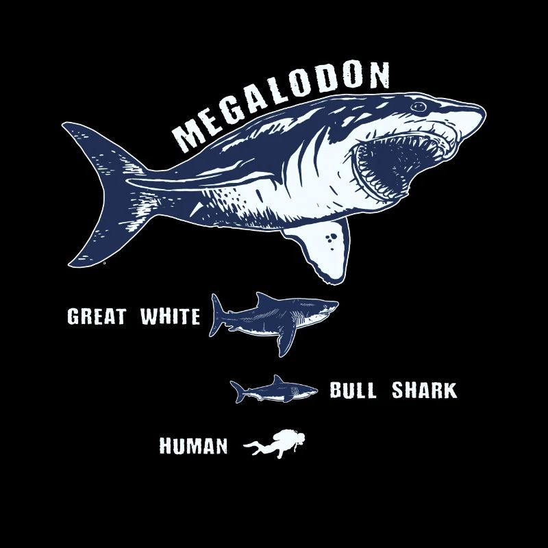 Requin requin de requin de megalodon requin blanc plongeur