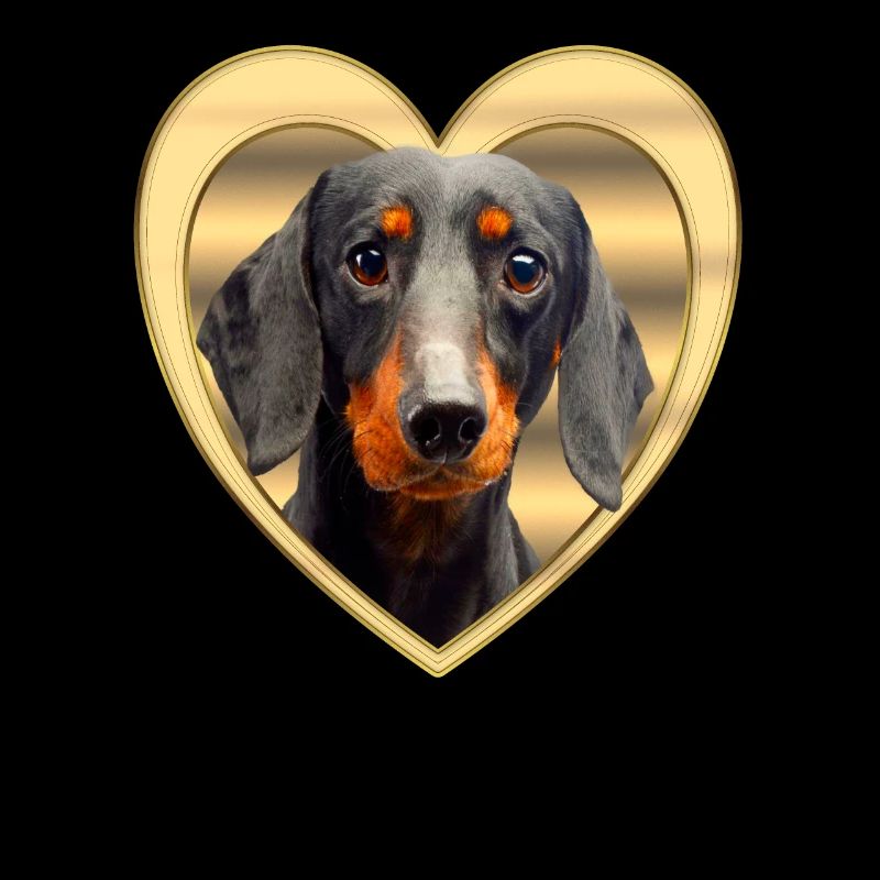 Dackel - Dackel Hund - Herz Design