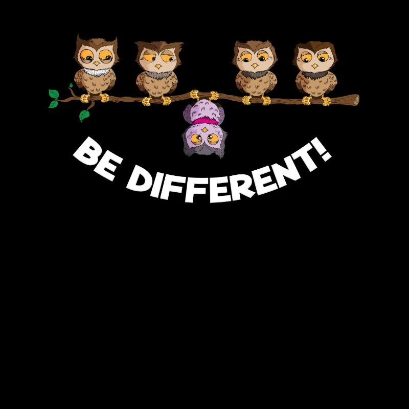 Nighteule be different Hiboux Oiseau Sei Anders