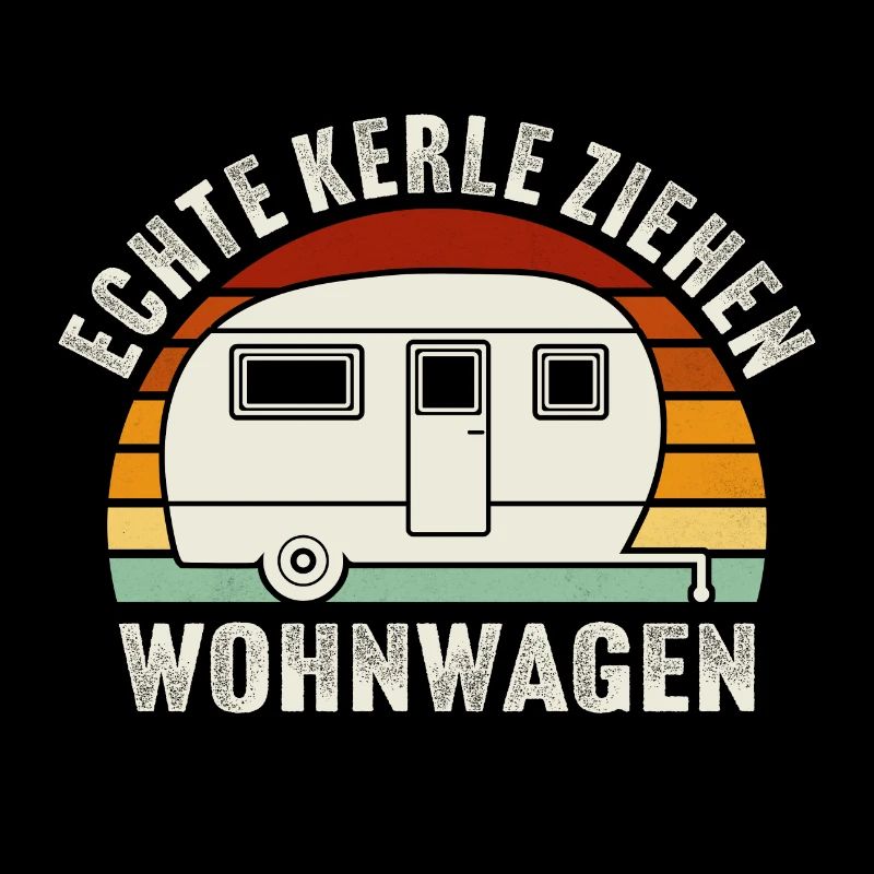 Echte Kerle ziehen Wohnwagen
