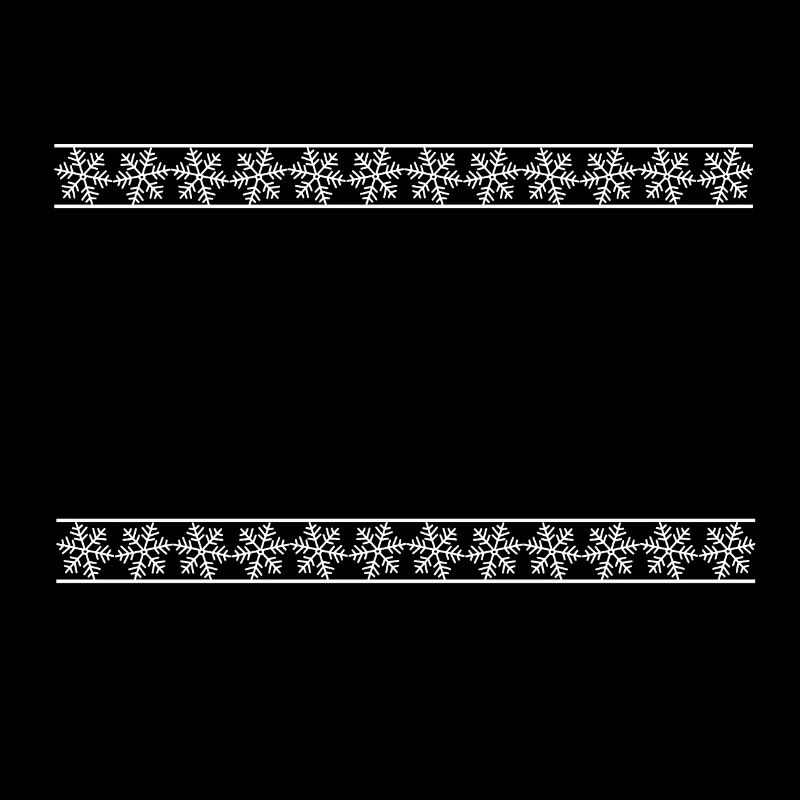 White Snowflakes Beam Stripe Decoration