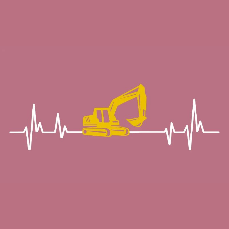 Bagger Baustelle Heartbeat Bagger